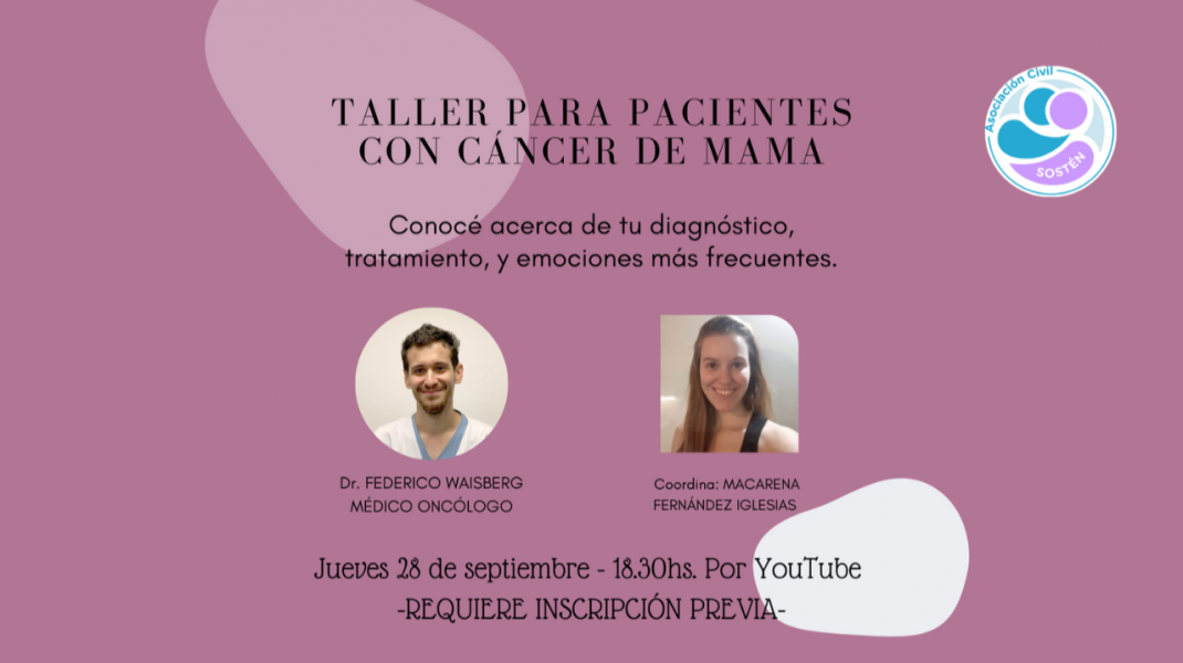 Taller Gratuito para Pacientes con Cáncer de Mama 💗